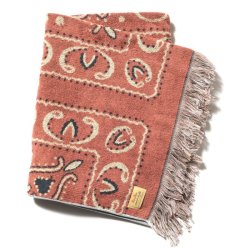 画像1: BasShu Cotton Pile Blanket  Bandana RED M