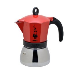 画像1: BIALeTTI MOKA INDUCTION RED 6 CUPS RED