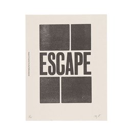 画像1: ESCAPE ホワイト紙 × ブラックプリント