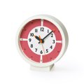 Lemnos fun pun clock with color! for table レッド
