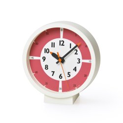 画像1: Lemnos fun pun clock with color! for table レッド