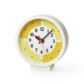 Lemnos fun pun clock with color! for table イエロー