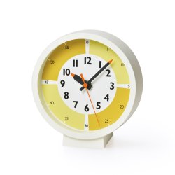 画像1: Lemnos fun pun clock with color! for table イエロー