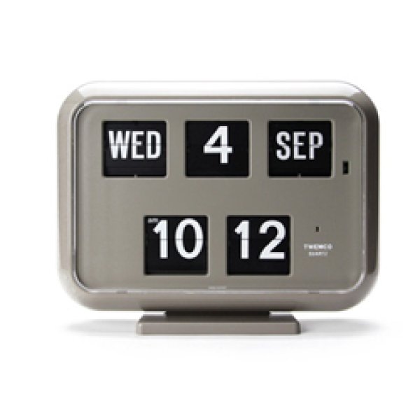 画像1: Twemco Digital Calendar Clock #QD-35 “Gray” (1)