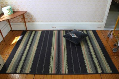 画像2: BasShu IGUSA RUG  border BLACK