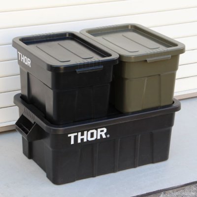 画像2: Thor Large Totes With Lid 22L Black