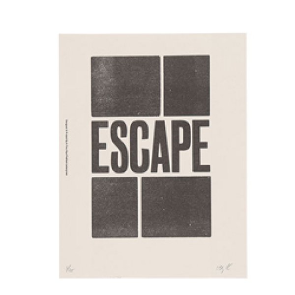 画像1: ESCAPE ホワイト紙 × ブラックプリント (1)