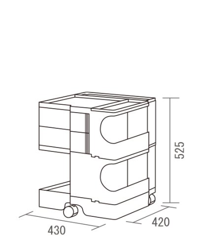 画像2: ビーライン ボビーワゴン 2段2トレイ クミン