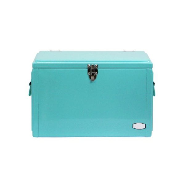画像1: Metal Cooler Box Turquoise (1)