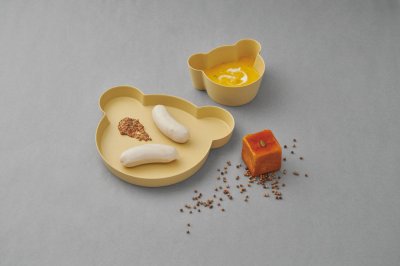 画像2: tak. ビオ キッズディッシュ ギフトボックス ベア ビッグ イエロー