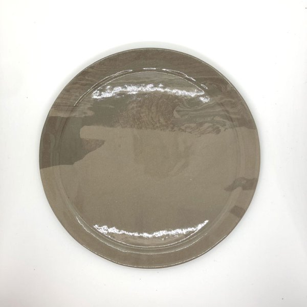 画像1: huge ceramics Rim Plate (1)