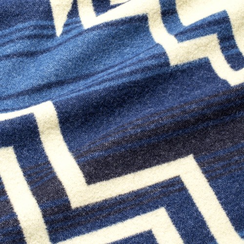 ウールブランケットbasshu Wool Blanket / Jacquard BLUE ウール